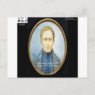Louis Braille Famous Quote Postcard