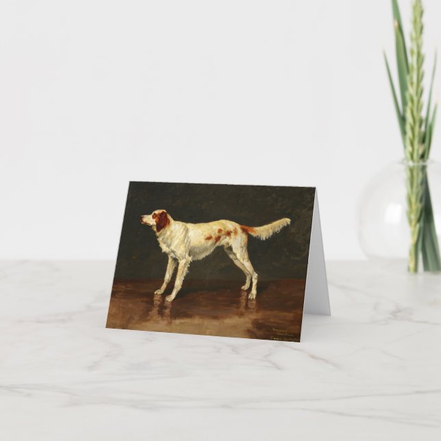 Louis Brown's English Setter by Frederic Remington Thank You Card (Front)