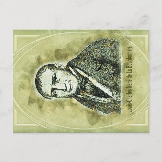 Louis-Charles Mahé de La Bourdonnais Postcard (Front)