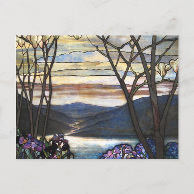 Louis Comfort Tiffany - Stained Glass 4 Magnolias Postcard (Front)