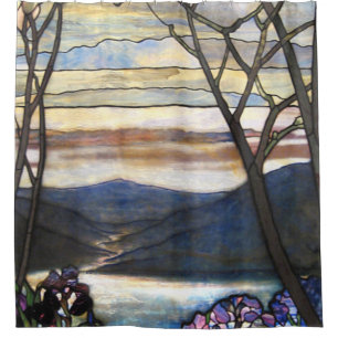 Louis Comfort Tiffany - Stained Glass 4 Magnolias Shower Curtain