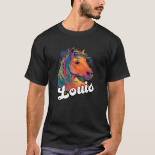 LOUIS Cute Boy Name with beautiful Horse T-Shirt