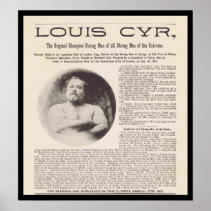 Louis CYR Strongest Man in the Universe circa 1897 Poster