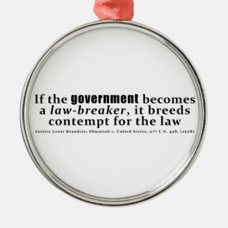 Louis D. Brandeis Olmstead v United States (1928) Metal Tree Decoration