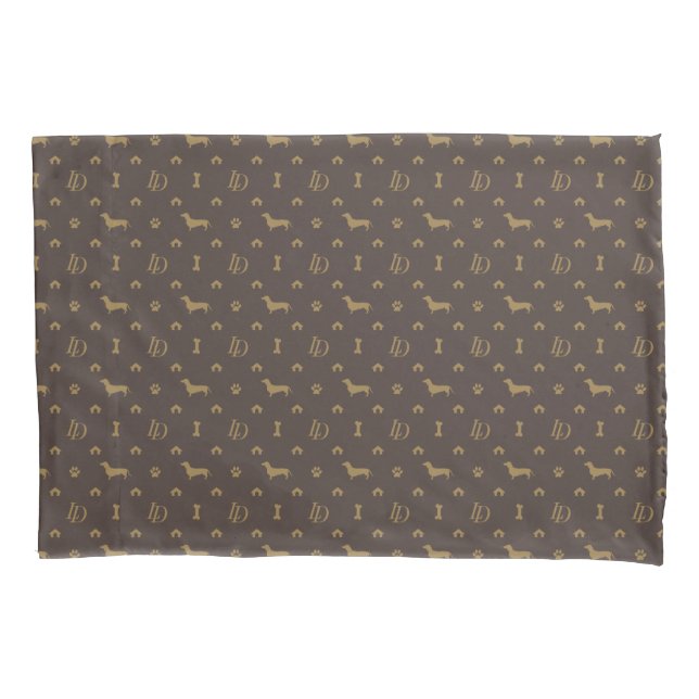 Louis Dachshund Luxury Dog Attire Pillowcase (Front)