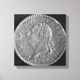 Louis d'or depicting Louis XVI, 1792 Canvas Print