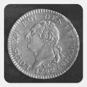 Louis d'or depicting Louis XVI, 1792 Square Sticker