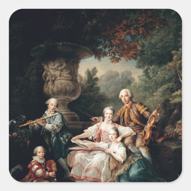 Louis du Bouchet  Marquis de Sourches Square Sticker (Front)