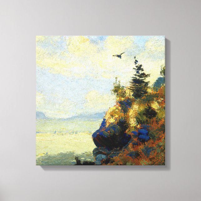 Louis Eilshemius Summer Landscape with Hawk Canvas Print (Front)