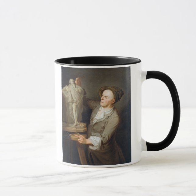 Louis-Francois Roubiliac (1695-1762) Modelling his Mug (Right)
