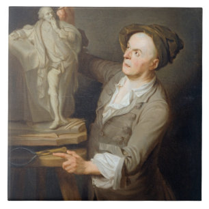 Louis-Francois Roubiliac (1695-1762) Modelling his Tile