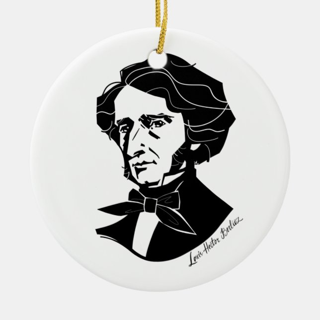 Louis-Hector Berlioz Ceramic Tree Decoration (Front)