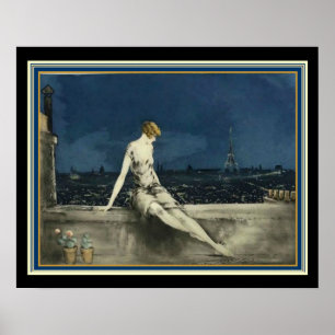 Louis Icart "Balcony in Paris"  Deco Print 16x20