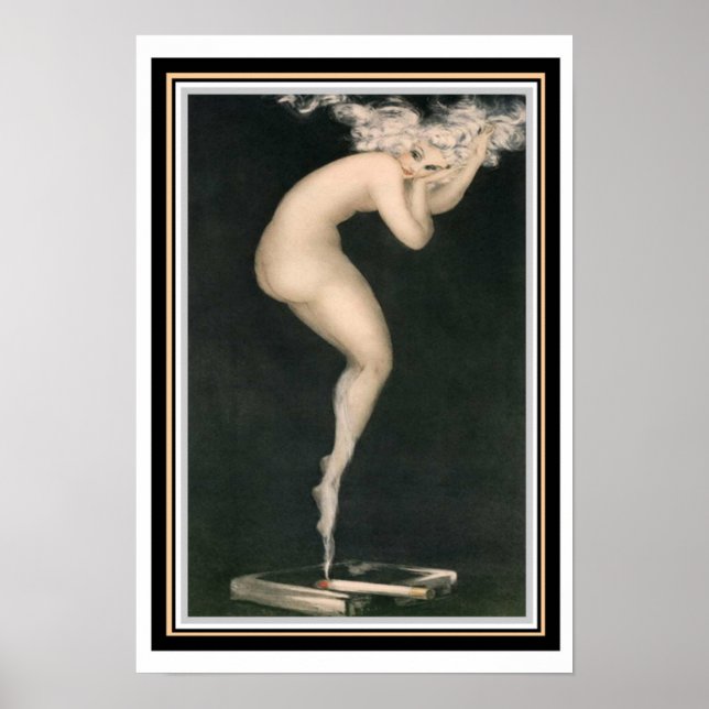 Louis Icart "Cigarette" 13 x 19 Poster (Front)