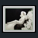 Louis Icart "White Flowers" Art Deco Print 16x20<br><div class="desc">Nostalgic,  Art Deco Print,  by Louis Icart 16 x 20</div>