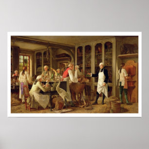 Louis Jean Marie Daubenton (1716-99) in his Labora Poster