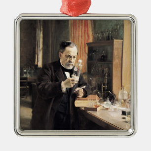 Louis Pasteur  in his Laboratory, 1885 Metal Tree Decoration