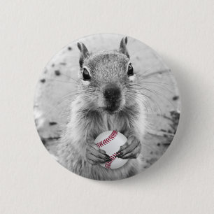 Louis Rally Squirrel - baseball 6 Cm Round Badge