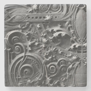 Louis Sullivan Spandrel Panel Detail Stone Coaster