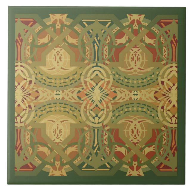 Louis Sullivan "Upper Beam Stencil Pattern" Tile (Front)