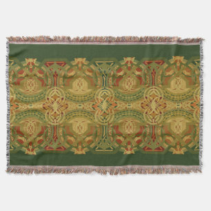 Louis Sullivan Upper Beam Stencil Throw Blanket
