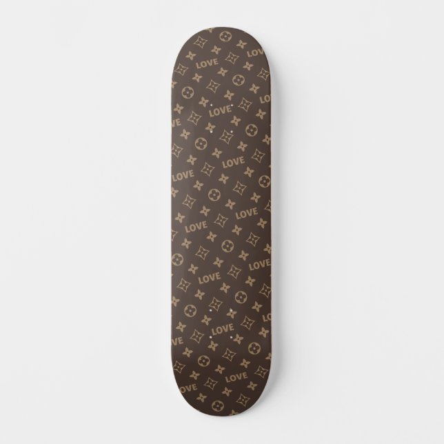 Louis Vuitton Pattern Love Skateboard (Front)