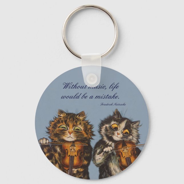 Louis Wain - A Gift for Cat Lovers Key Ring (Front)