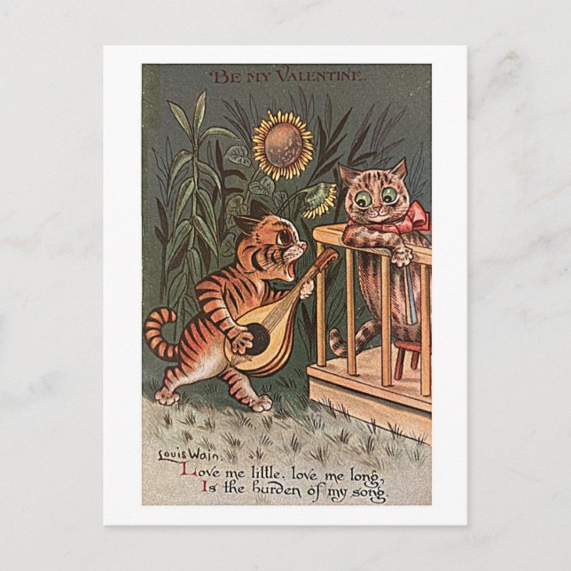 Louis Wain, Be My Valentine, Postcard (Front)