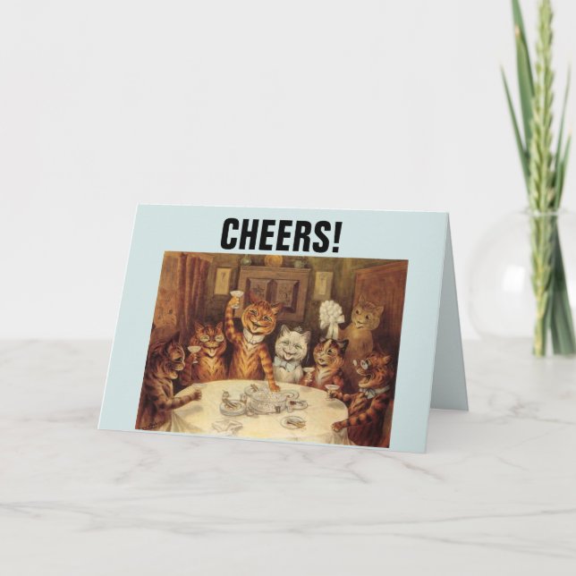 LOUIS WAIN CAT CATS BIRTHDAY CELEBRATION CARDS (Front)