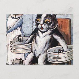 Louis Wain - Cat Dressed As A Nurse Postcard