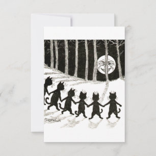 Louis Wain Cat Full Moon Save The Date