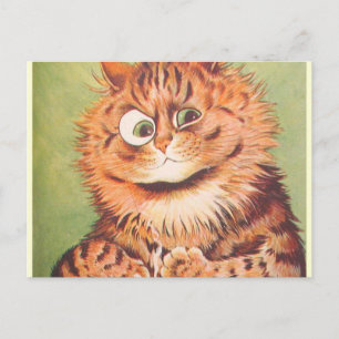 Louis Wain Cat Librarian Postcard