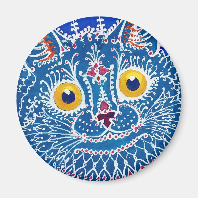 Louis Wain cat Magnet (Front)