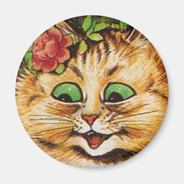 Louis Wain cat Magnet (Front)
