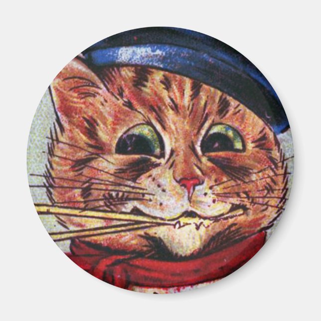 Louis Wain cat Magnet (Front)