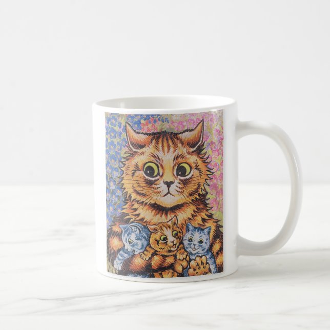 LOUIS WAIN CAT MOM ART COFFEE MUG (Right)
