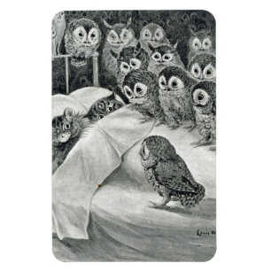 Louis Wain Cat Nightmare Owl Bird Magnet