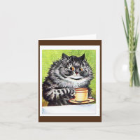 Louis Wain,Cat with a Coffee Cup, Art