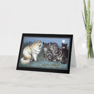 Louis Wain Cat with Hurt Paw Note Card