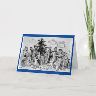 Louis Wain Cats Folded Holiday Card