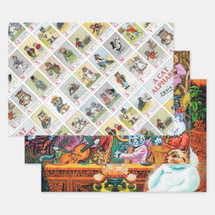 Louis Wain, Cats & Kittens Wrapping Paper Sheet