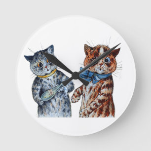 Louis Wain Cats Round Clock