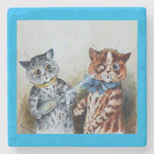 Louis Wain cats  Stone Coaster