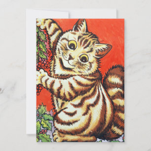 Louis Wain Christmas Cat Flat Holiday Card