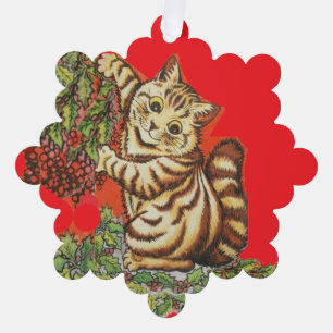 Louis Wain Christmas Cats  Tree Decoration Card