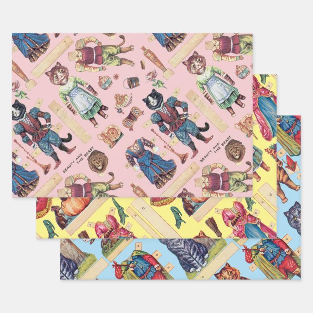 Louis Wain, Colour Changeable Wrapping Paper Sheet (Set)