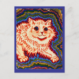 Louis Wain, Electric Cat, Holiday Postcard