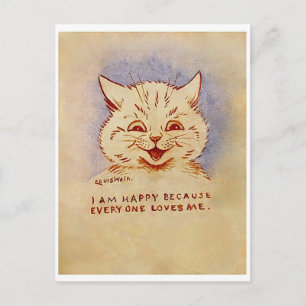 Louis Wain, Everyone Loves Me Cat, Postcard