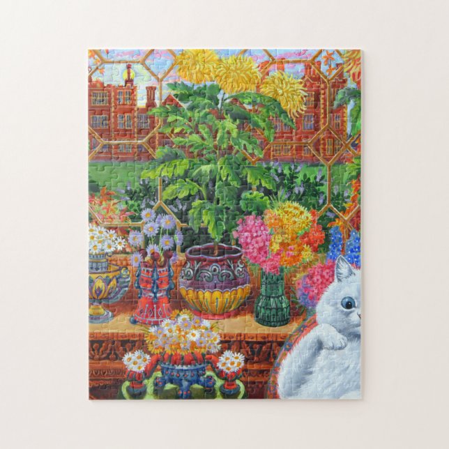 Louis Wain Flower Lovers Cat Jigsaw Puzzle (Vertical)
