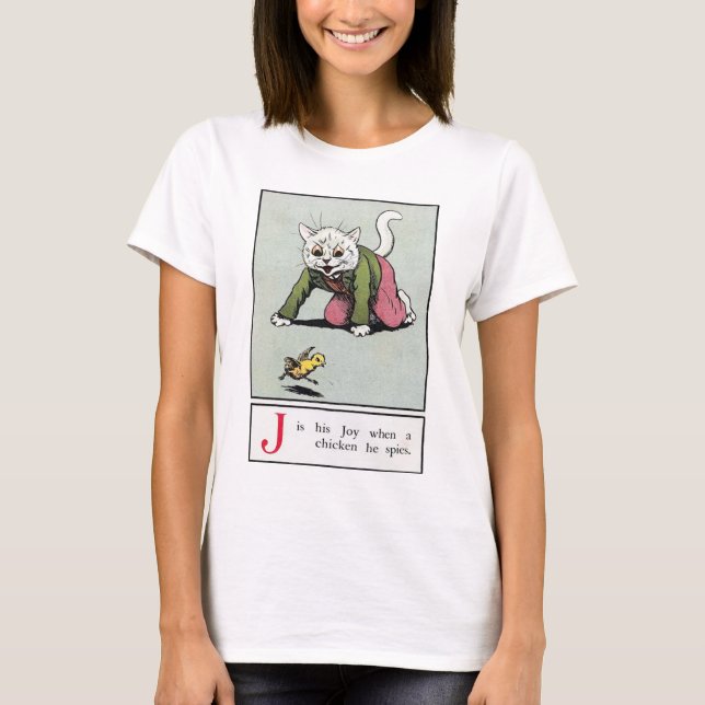 Louis Wain, Funny Cat T-Shirt (Front)
